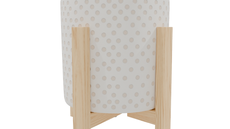 Minimalist Ceramic Planter Stand 3D - Professional 3D Model Render 9