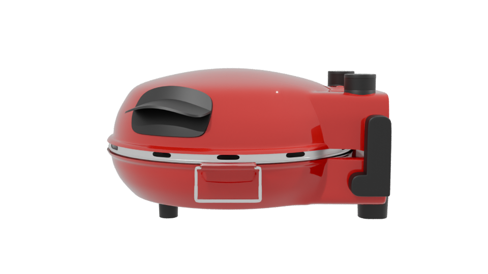 Stylish Red Outdoor Grill 3D - Professional 3D Model Render 2