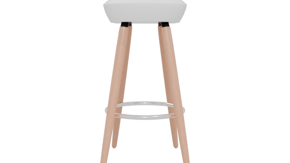 Stylish Modern Bar Stool Model - Professional 3D Model Render 5