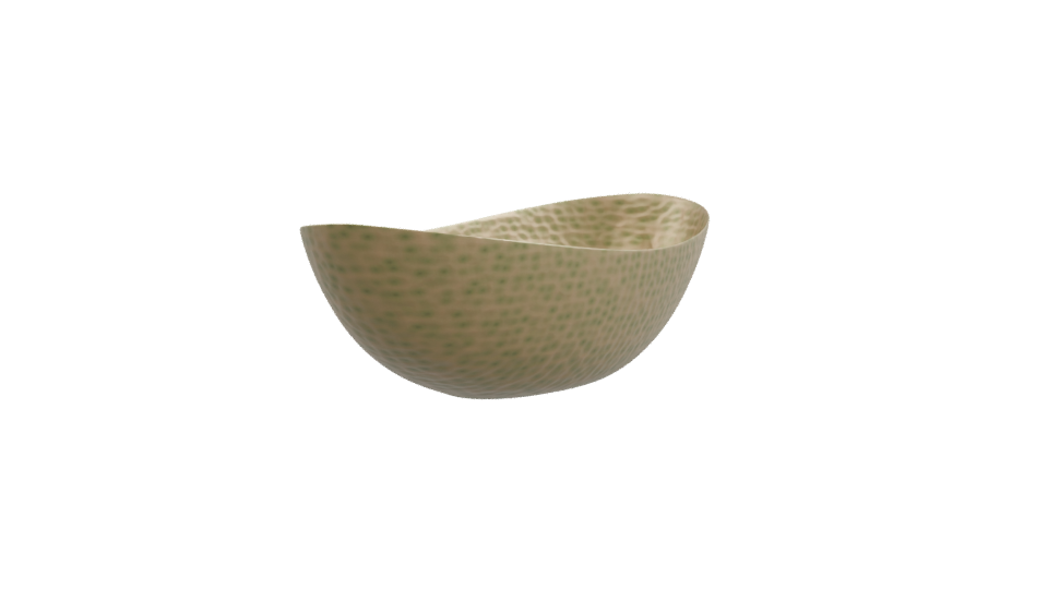 Stylized Hammered Metal Bowl 3D - Professional 3D Model Render 9