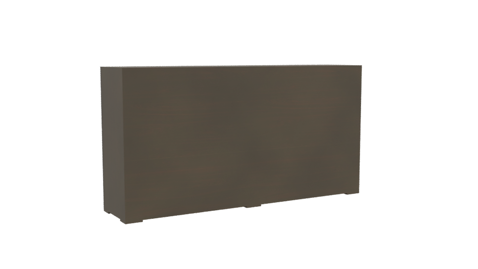 Modern Minimalist Wooden Cabinet - Professional 3D Model Render 4