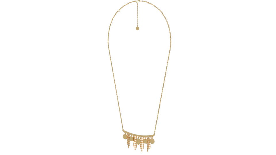 Elegant Gold Pendant Necklace 3D - Professional 3D Model Render 6