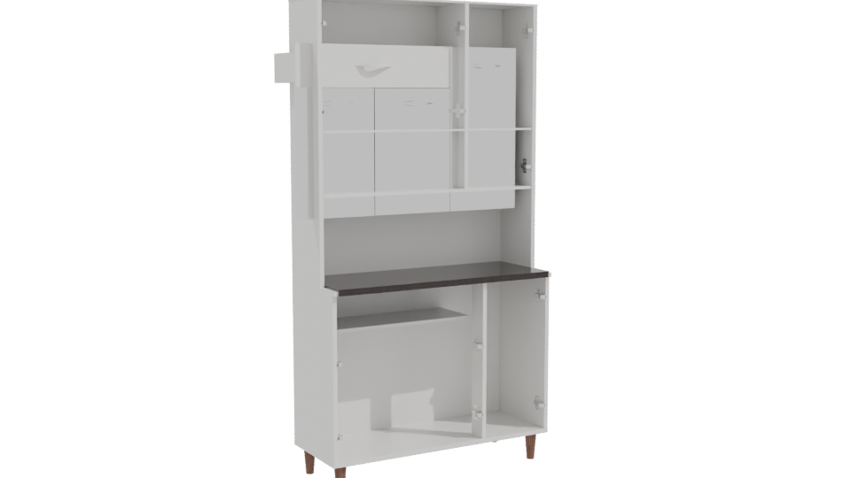 Stylish Modern Kitchen Cabinet 3D Model - Professional 3D Model Render 10
