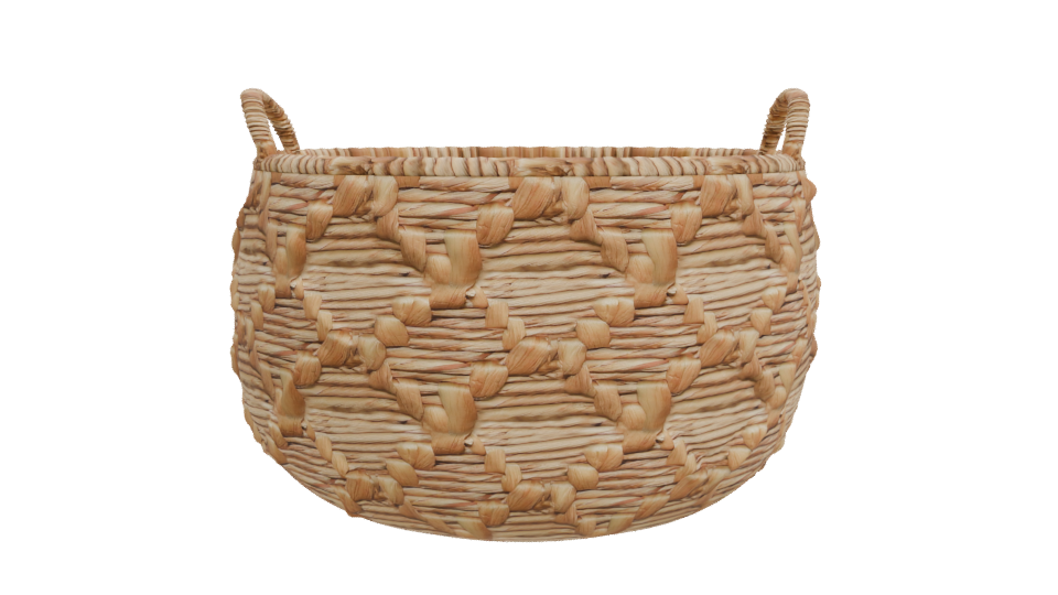 Stylized Woven Basket Model - Professional 3D Model Render 11