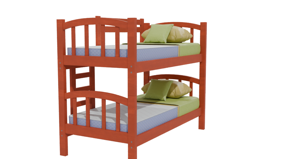Stylish Bunk Bed 3D Model - Professional 3D Model Render 12
