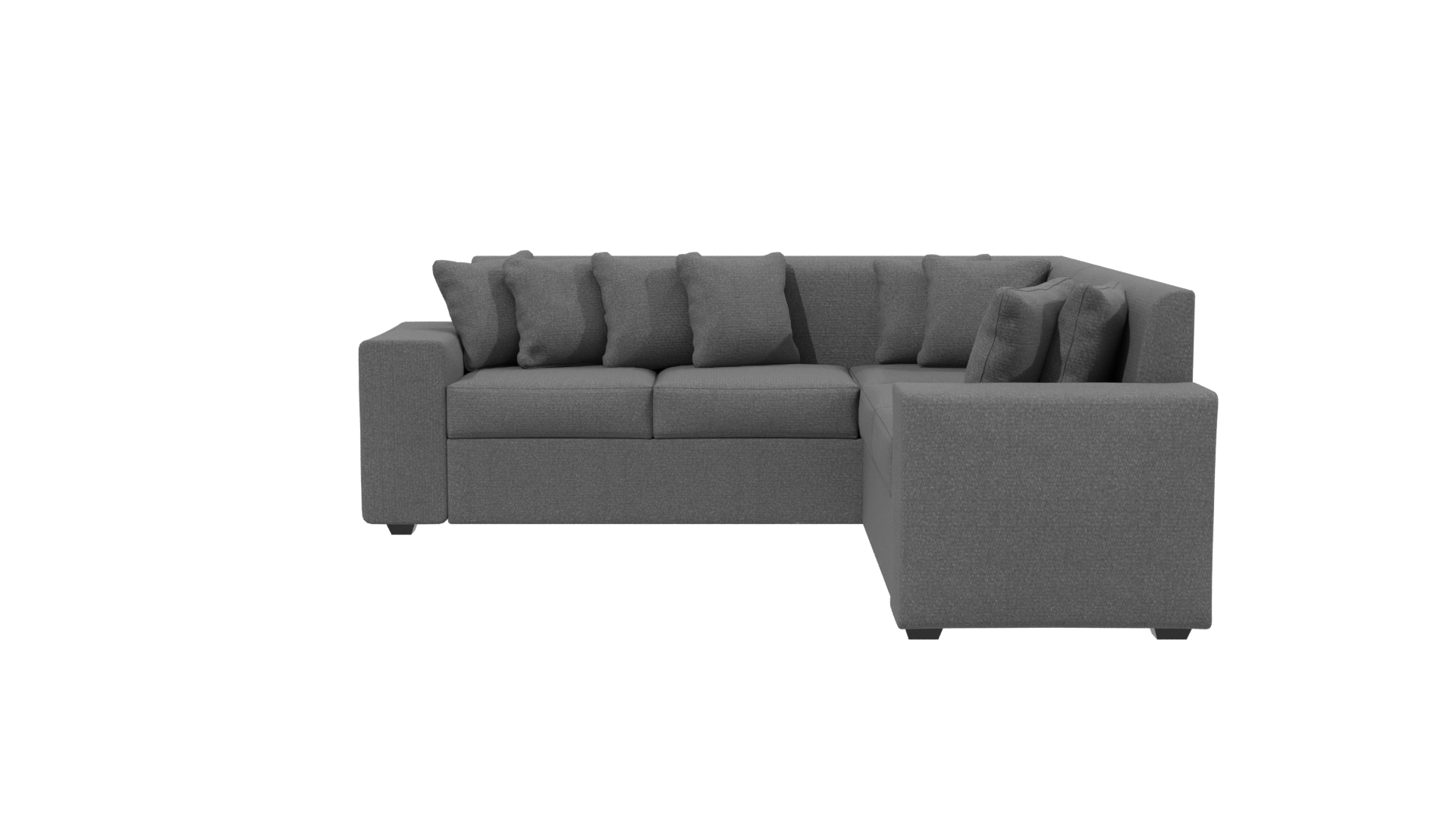 Stylish Fabric Sectional Sofa 3D Model - Professional 3D Model Render 2