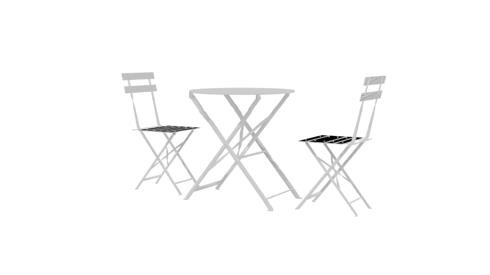 Stylish Patio Table Set Model - Professional 3D Model Render 3