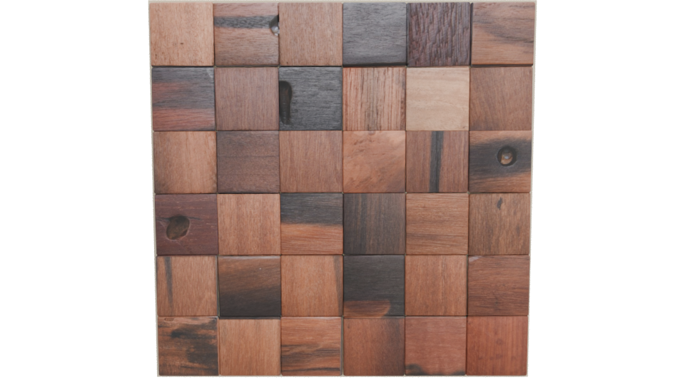 Stylish Wooden Wall Art Model - Professional 3D Model Render 11