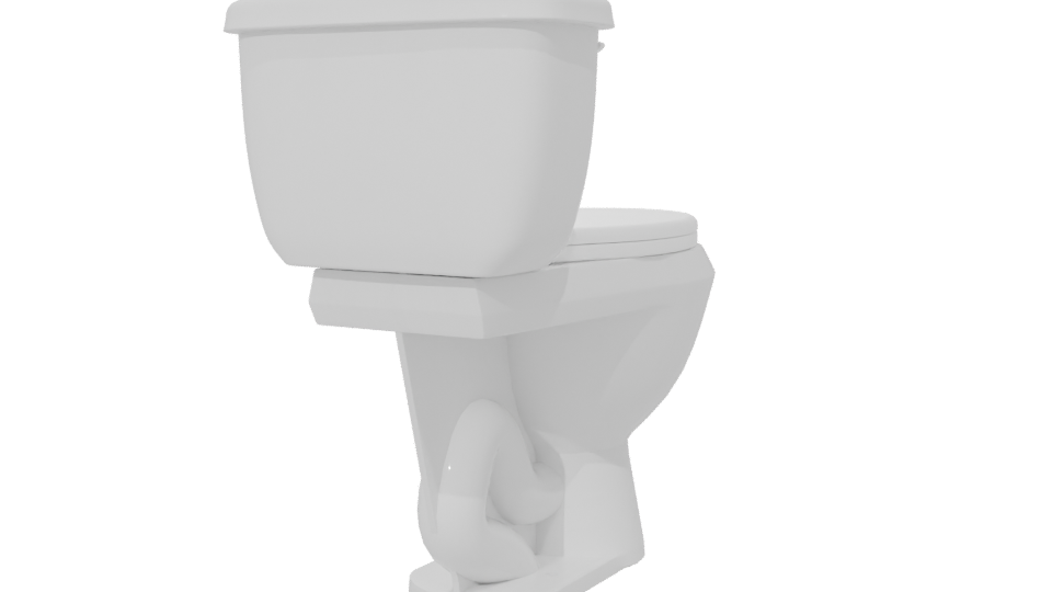 Stylish Bathroom Toilet Model - Professional 3D Model Render 6