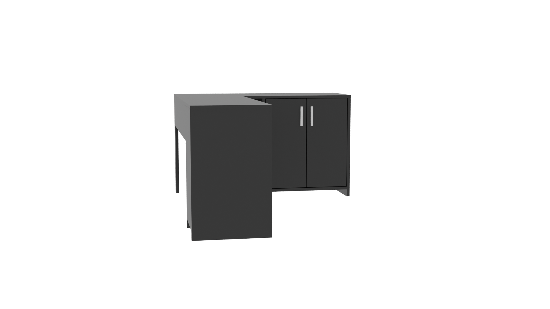 Stylish Corner Office Desk 3D - Professional 3D Model Render 9