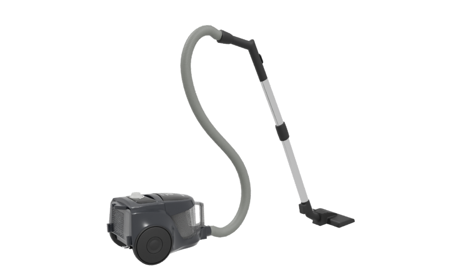 Compact Cylinder Vacuum Cleaner 3D - Professional 3D Model Render 4