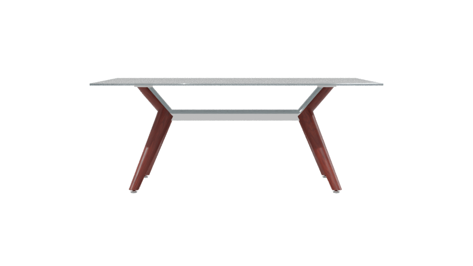 Stylish Glass Dining Table 3D - Professional 3D Model Render 2