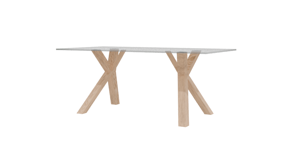 Modern Glass Top Dining Table - Professional 3D Model Render 12