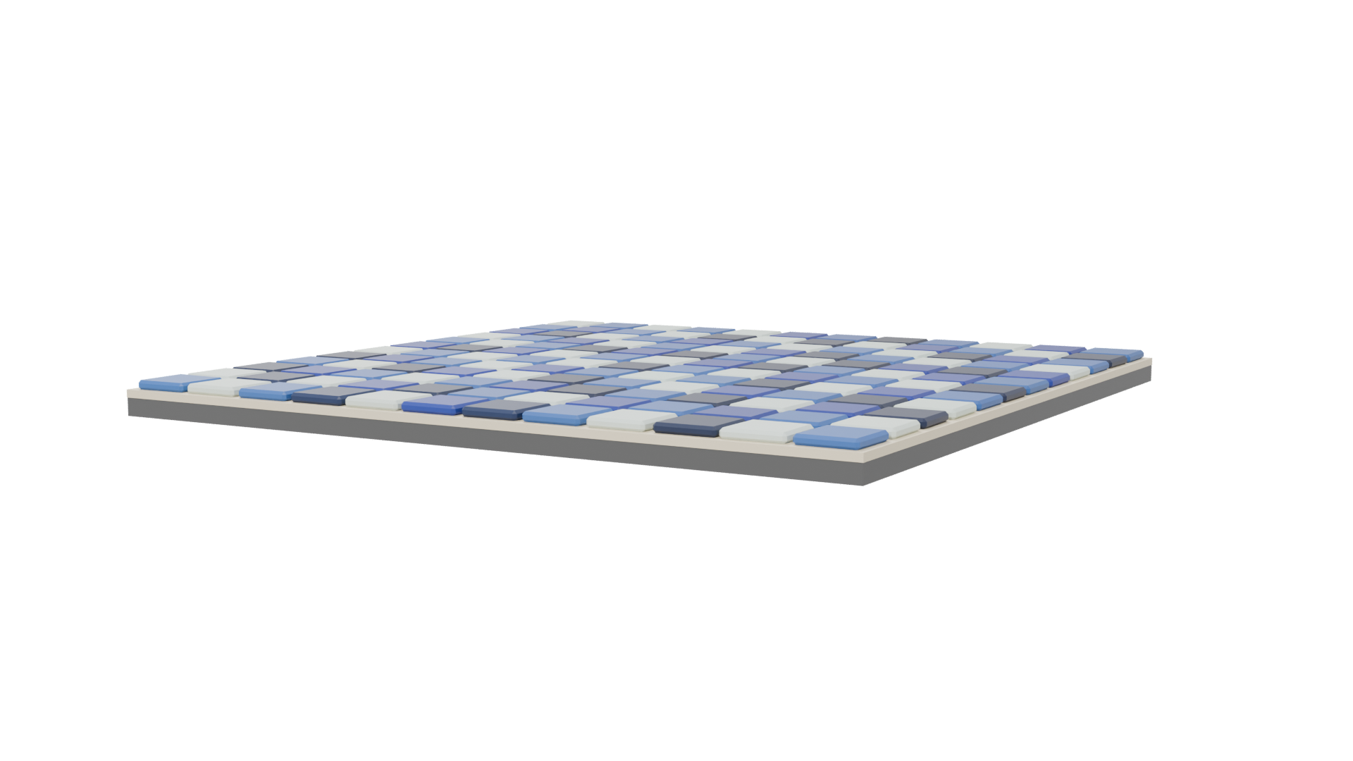 Stylized Blue Tile Floor Model - Professional 3D Model Render 6