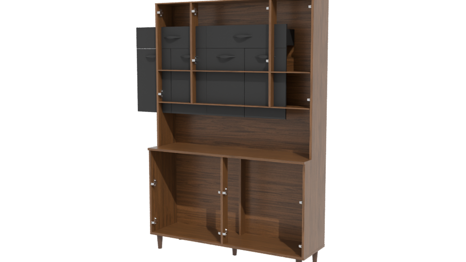 Stylish Wooden Cabinet 3D Model - Professional 3D Model Render 12