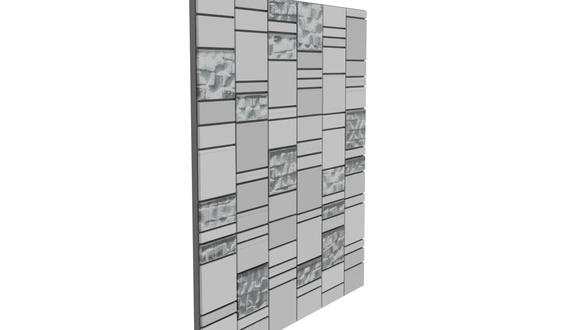 Stylized Ceramic Mosaic Wall - Professional 3D Model Render 9