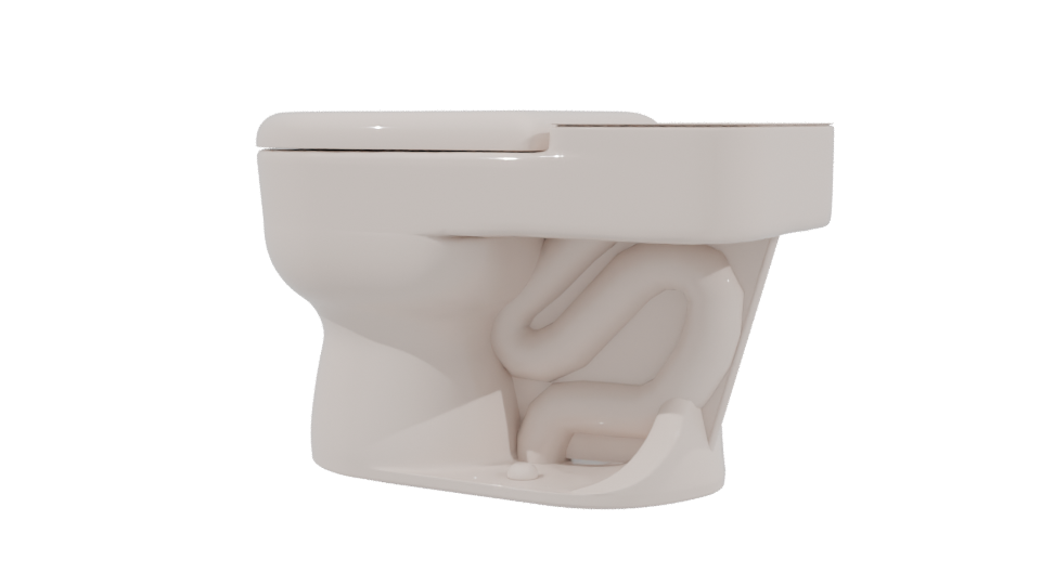 Contemporary Ceramic Toilet 3D Model - Professional 3D Model Render 3