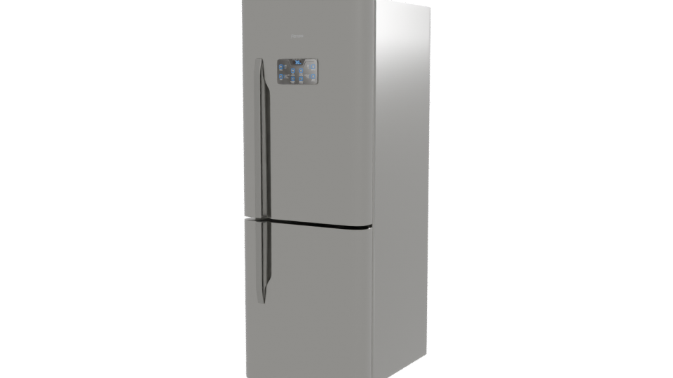 Sleek Stainless Steel Refrigerator 3D Model - Professional 3D Model Render 12