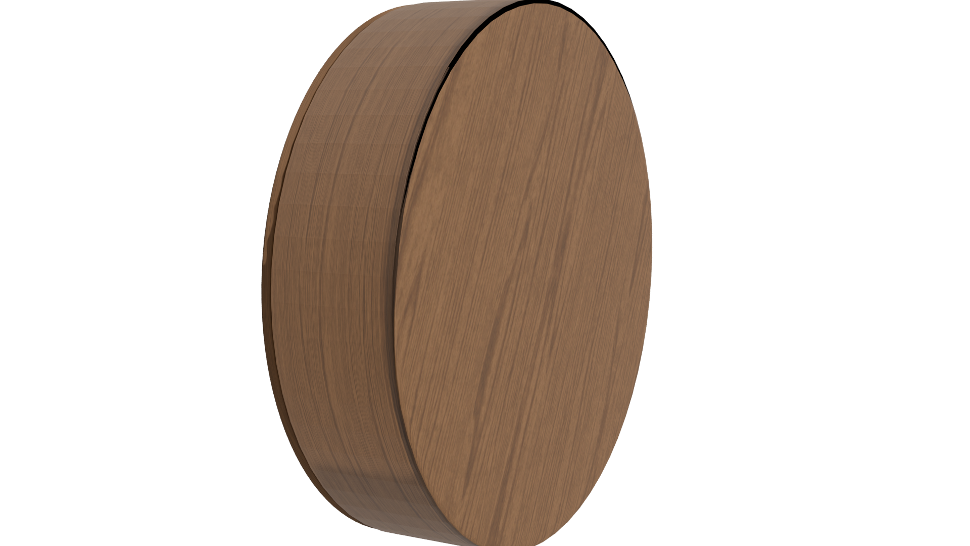 Stylish Round Wooden Mirror 3D - Professional 3D Model Render 3