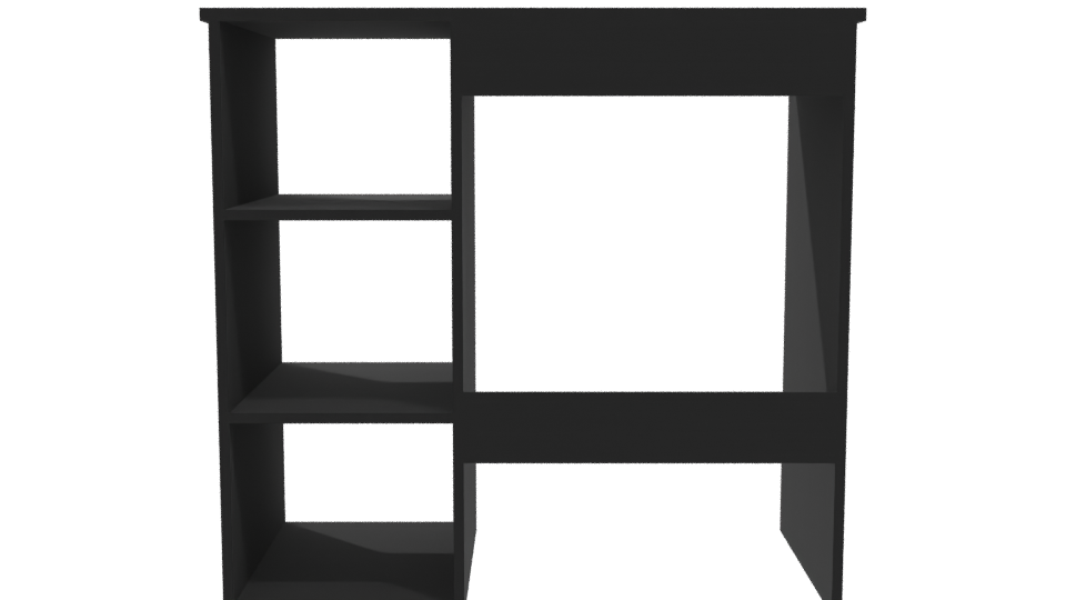 Contemporary Black Storage Desk 3D - Professional 3D Model Render 5