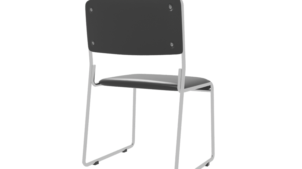 Stylish Metal Frame Chair 3D - Professional 3D Model Render 6