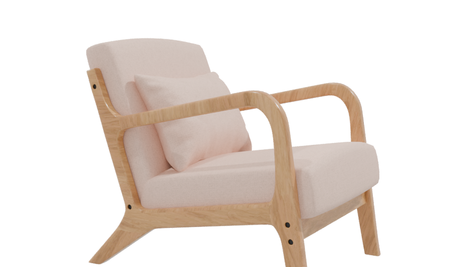 Stylish Modern Accent Chair 3D - Professional 3D Model Render 9