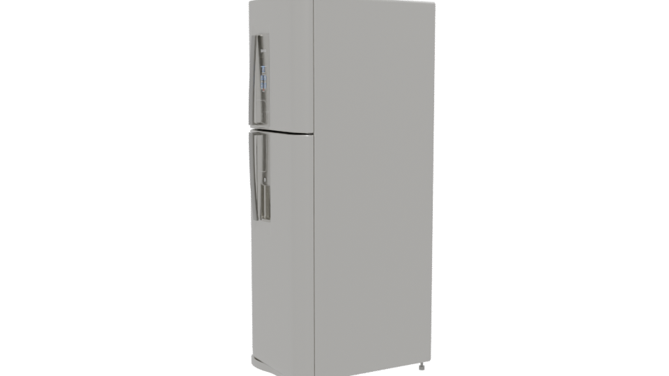 Elegant Stainless Steel Refrigerator Model - Professional 3D Model Render 13