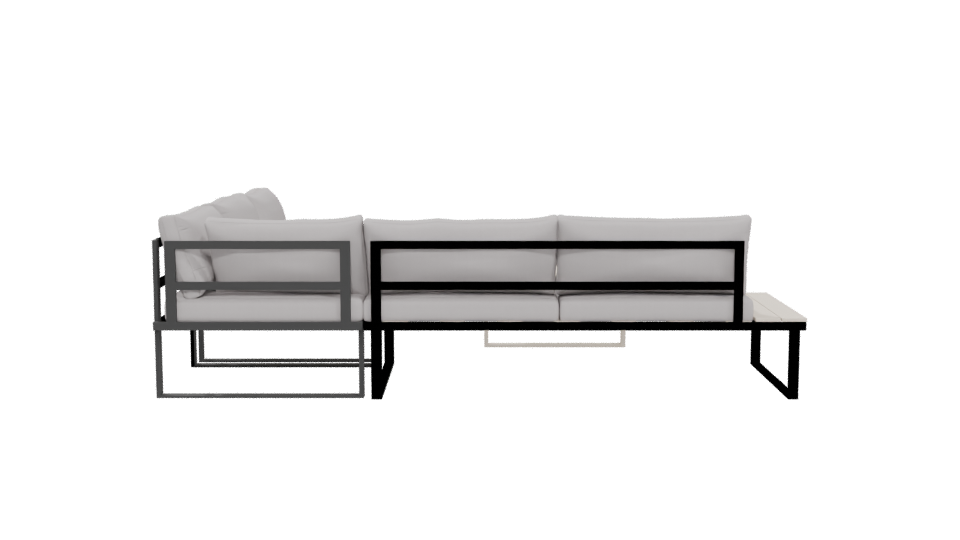 Contemporary Outdoor Seating Set 3D - Professional 3D Model Render 5