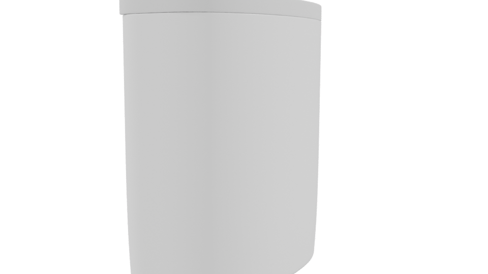 Minimalist Round White Bucket 3D - Professional 3D Model Render 9