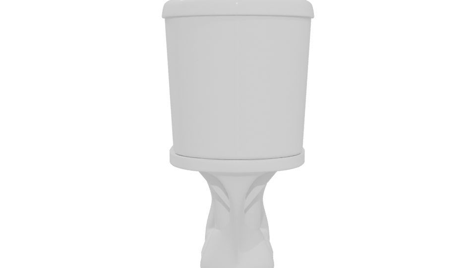 Stylish Ceramic Toilet Model - Professional 3D Model Render 5