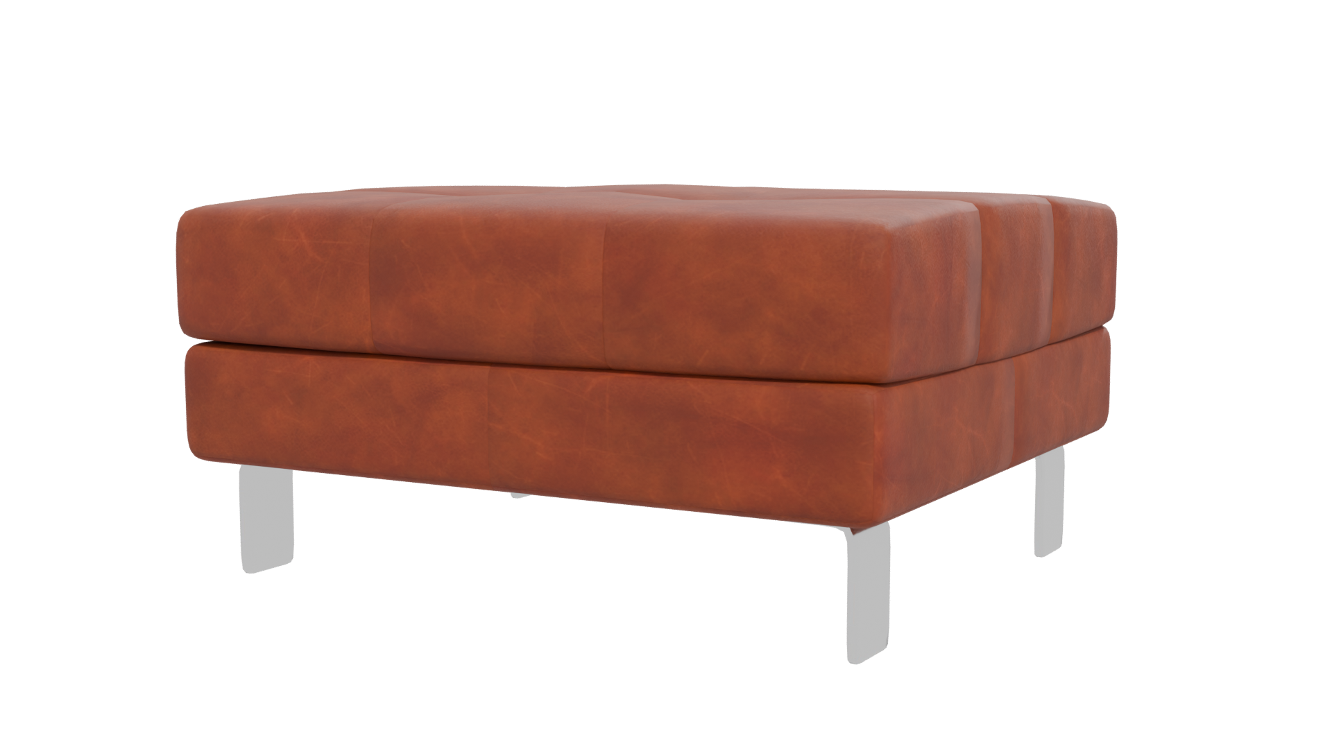 Stylish Leather Ottoman 3D Model - Professional 3D Model Render 12
