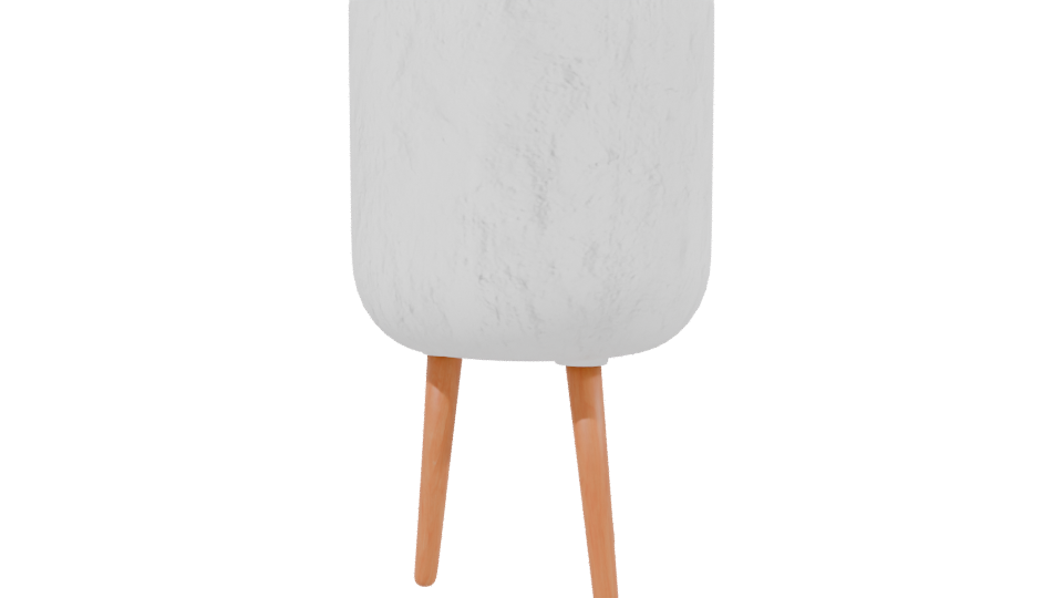 White Planter with Stand 3D - Professional 3D Model Render 2