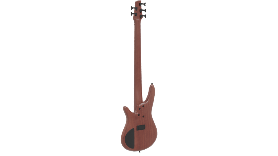 Stylish 5-String Electric Bass - Professional 3D Model Render 4