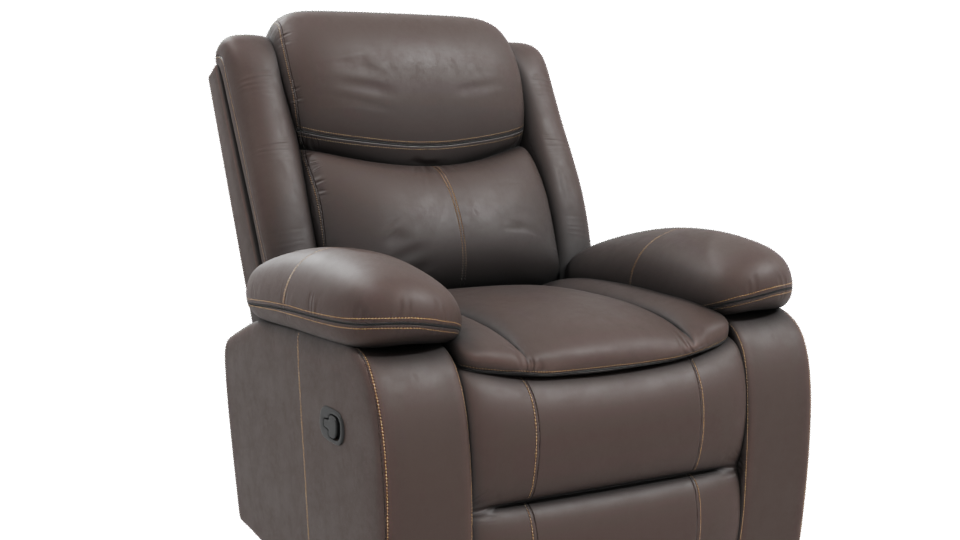 Reclining Armchair with Ottoman 3D - Professional 3D Model Render 10