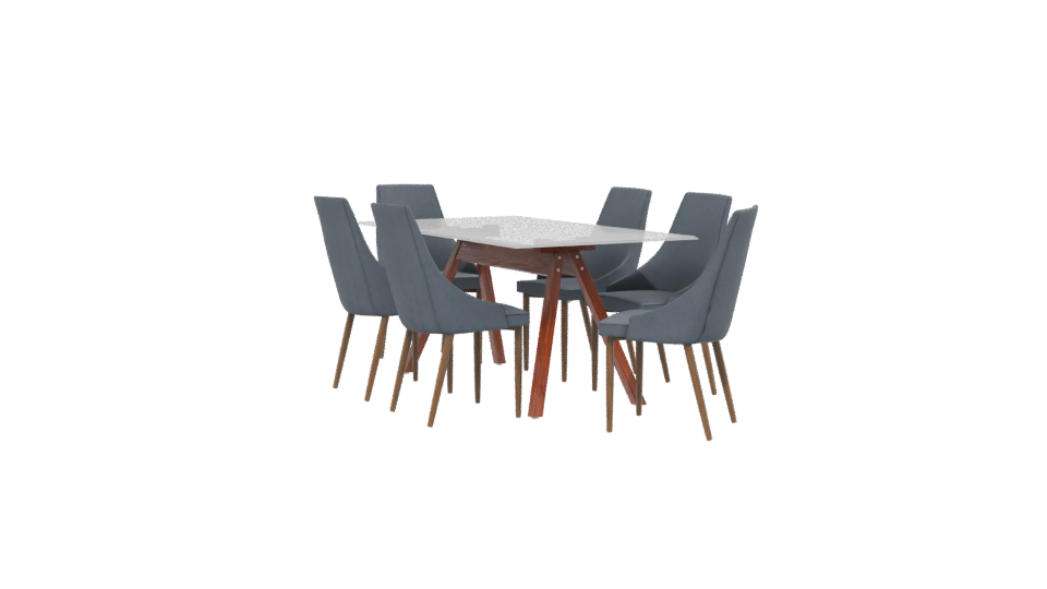 Stylish Dining Table Set 3D - Professional 3D Model Render 13