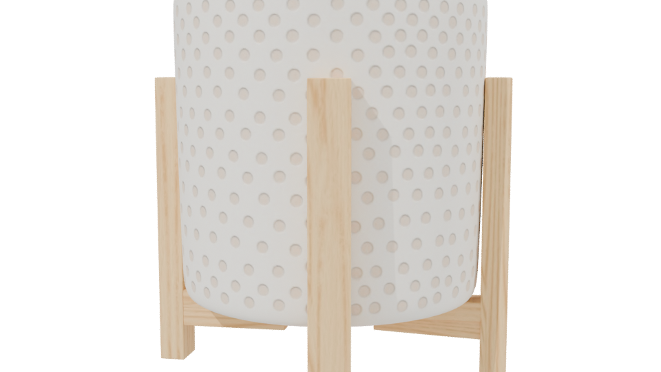 Minimalist Ceramic Planter Stand 3D - Professional 3D Model Render 2