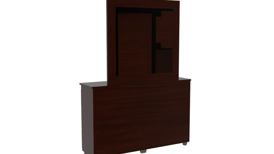 Modern Bedroom Dresser and Mirror - Professional 3D Model Render 4