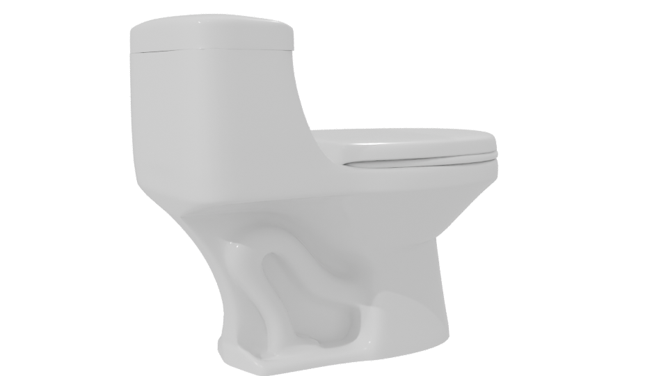 Modern Bathroom Toilet 3D Model - Professional 3D Model Render 7