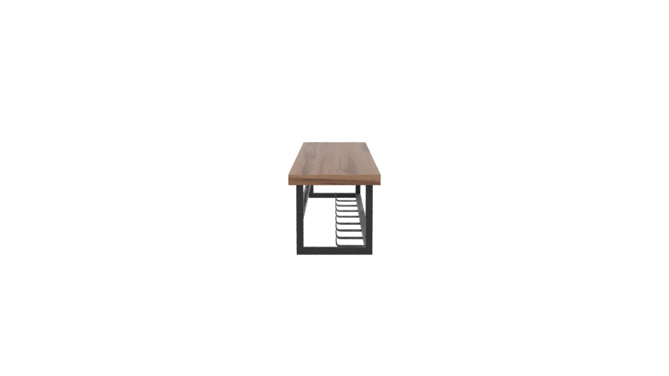 Elegant Wooden Bench Model - Professional 3D Model Render 2