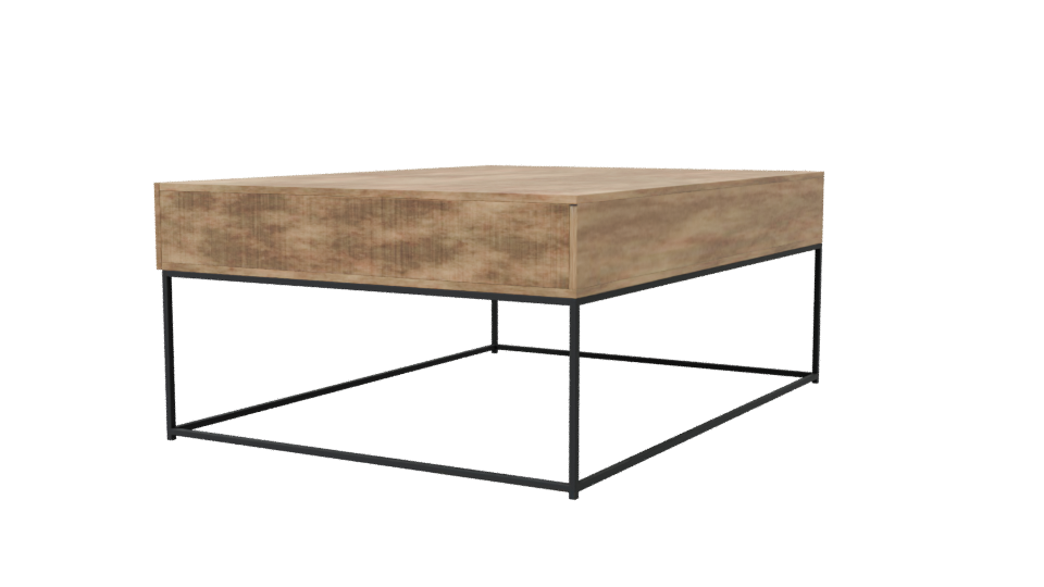 Stylish Wooden Coffee Table Model - Professional 3D Model Render 3