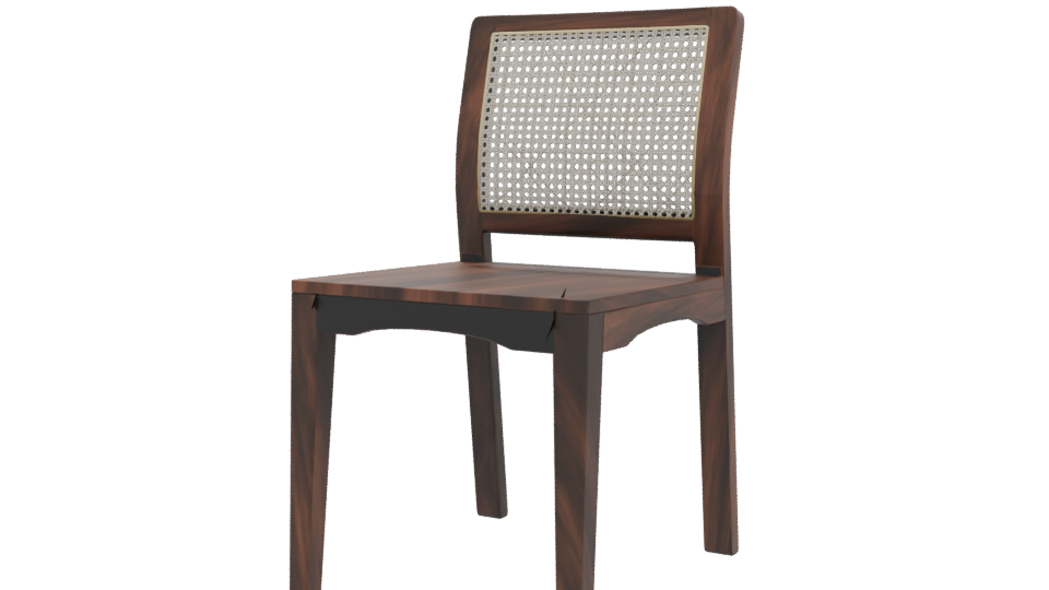 Elegant Wooden Dining Chair 3D Model - Professional 3D Model Render 12