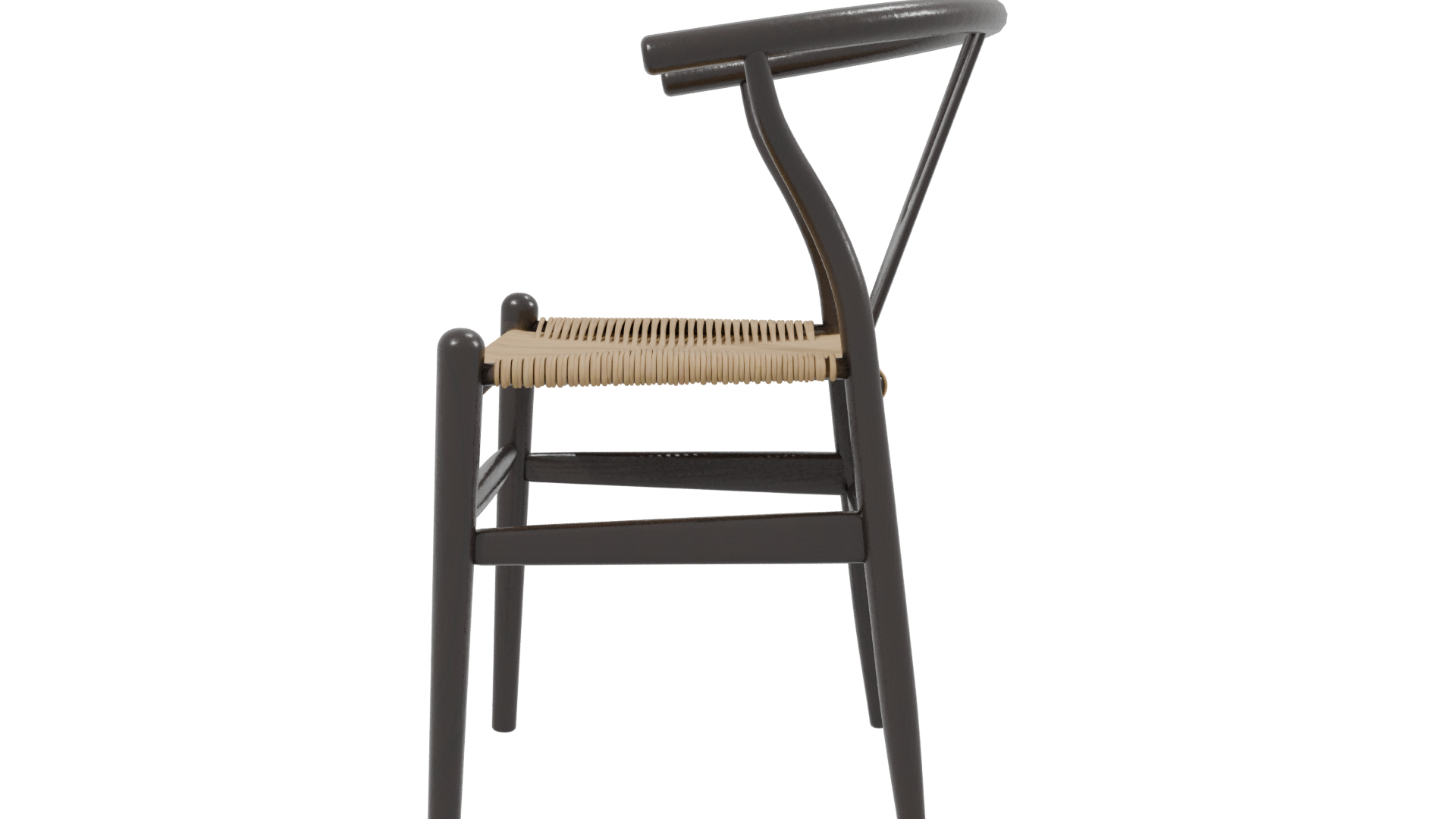 Stylish Wooden Dining Chair Model - Professional 3D Model Render 2