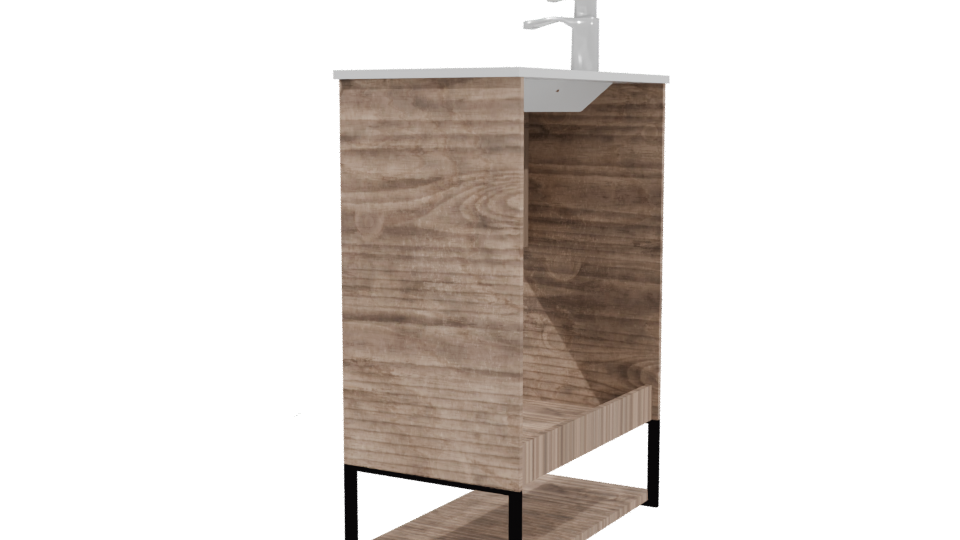 Stylish Bathroom Vanity 3D Model - Professional 3D Model Render 3