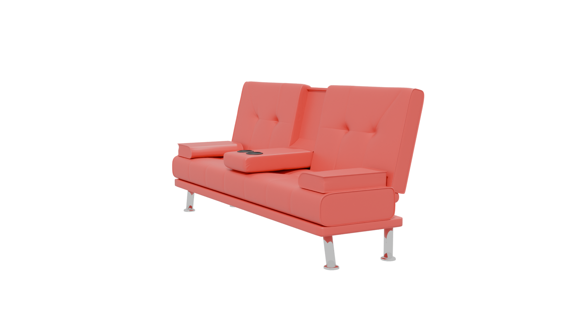 Stylish Sofa with Cup Holders - Professional 3D Model Render 13
