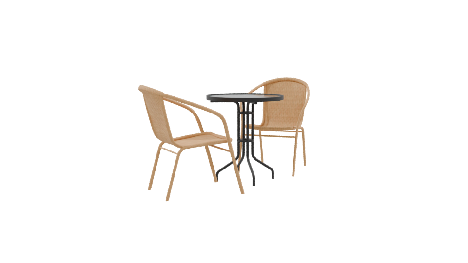 Stylish Modern Patio Furniture Set - Professional 3D Model Render 9