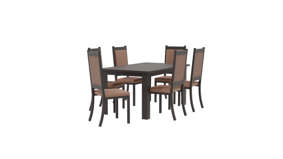 Stylish Modern Dining Table Set 3D Model - Professional 3D Model Render 9