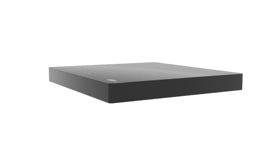 Sleek Black Induction Cooktop 3D Model - Professional 3D Model Render 13