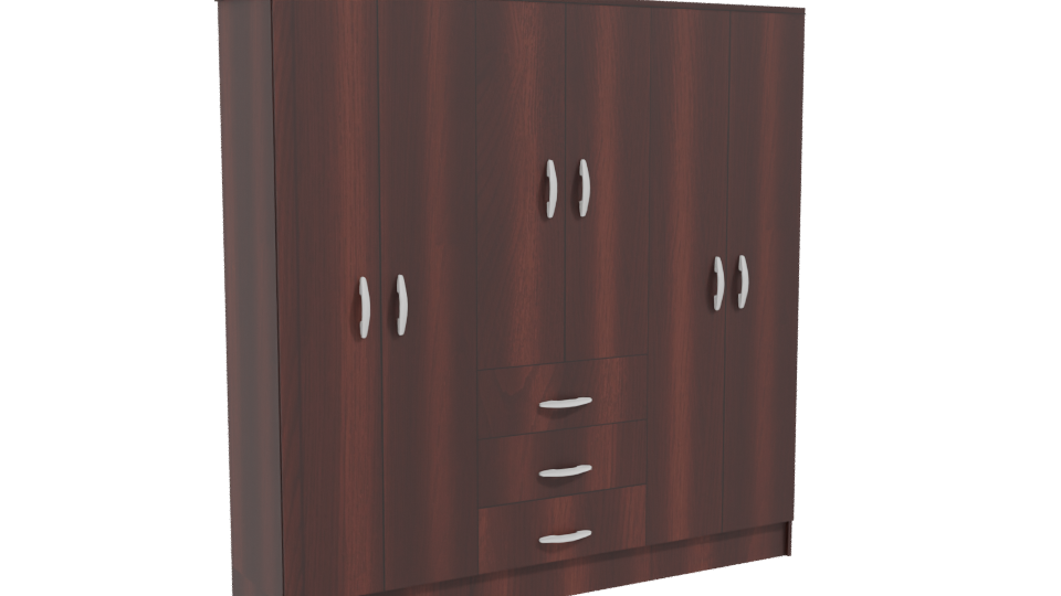Elegant Wooden Storage Cabinet 3D - Professional 3D Model Render 10