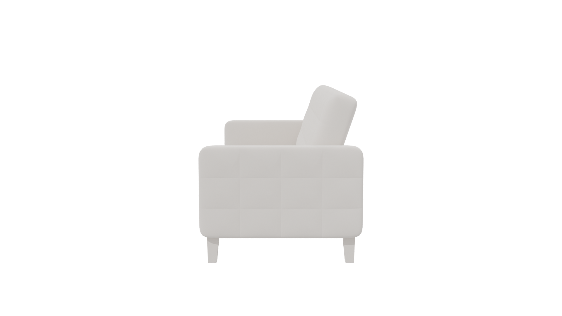 Blue Futon Sofa Model 3D - Professional 3D Model Render 2