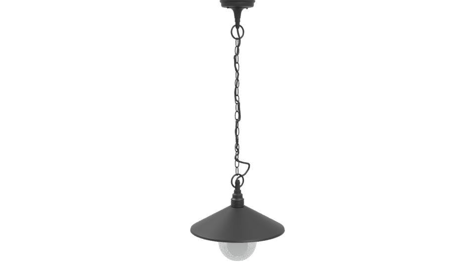 Black Hanging Lamp 60W 3D Model - Professional 3D Model Render 4